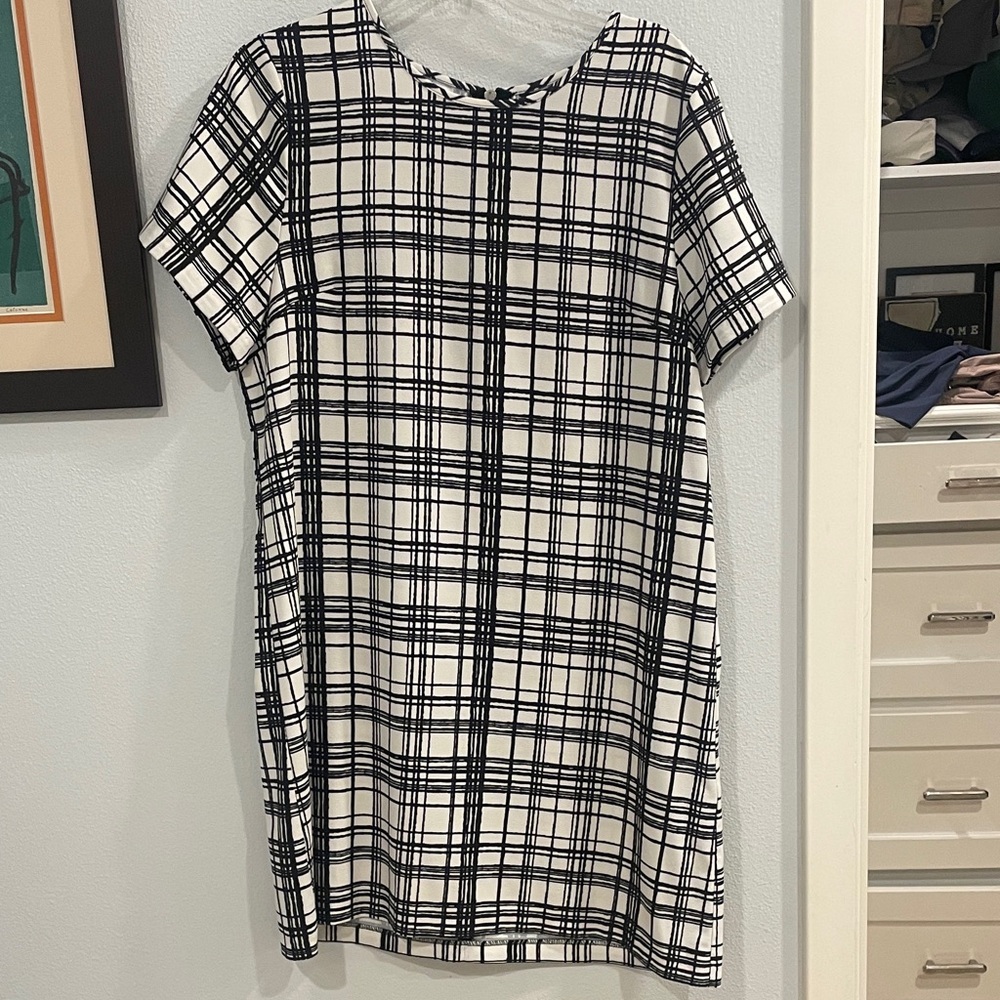 Felicity & Coco Black and White Plaid Mini Dress